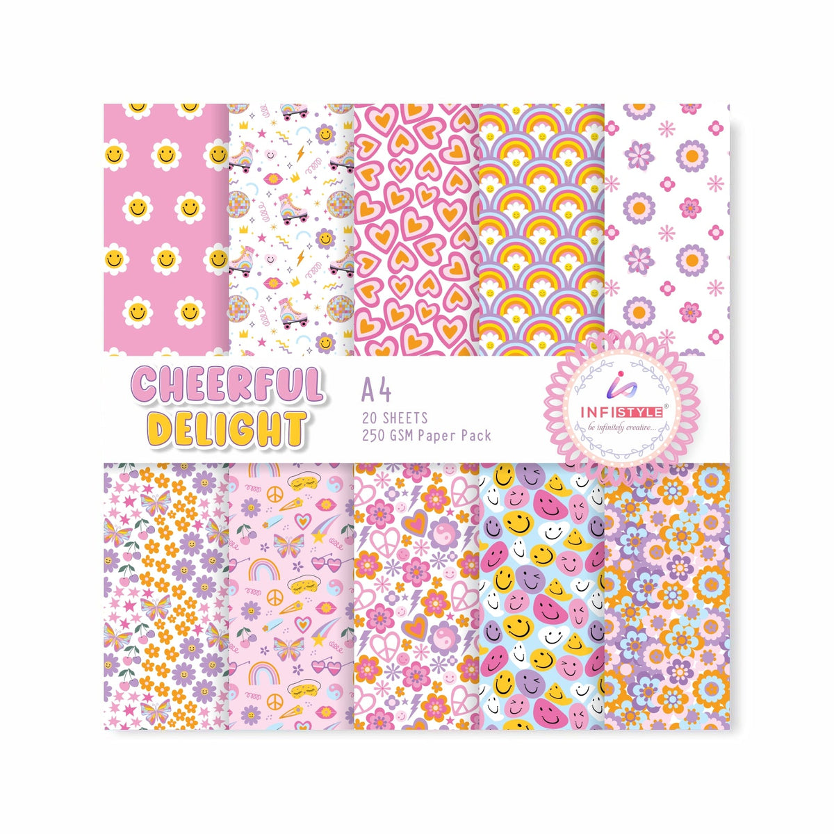 Pattern Paper Sheets 250 GSM Pack of 20