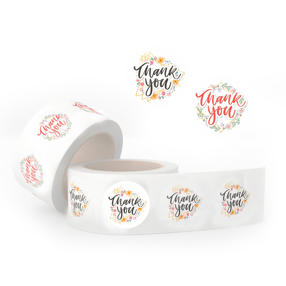 Thank You Stickers Thank You Labels styled flat lay