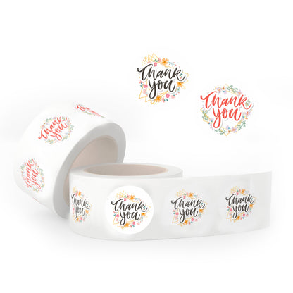 Thank You Stickers Thank You Labels styled flat lay