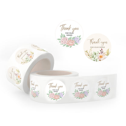 Thank you for your order Stickers gift presentation